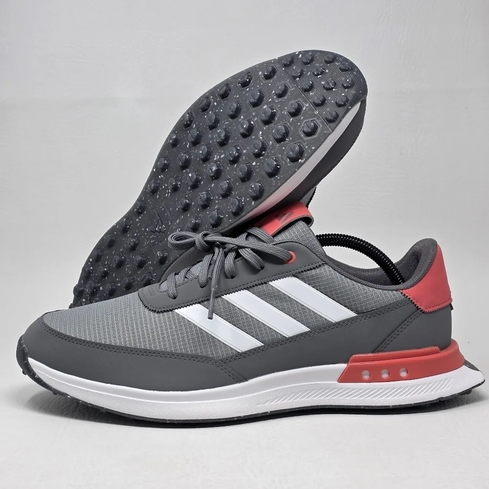 Adidas S2G Grey/Coral Spikeless '24 Golf Athletic Shoes Men's Size 11 IF0339 New